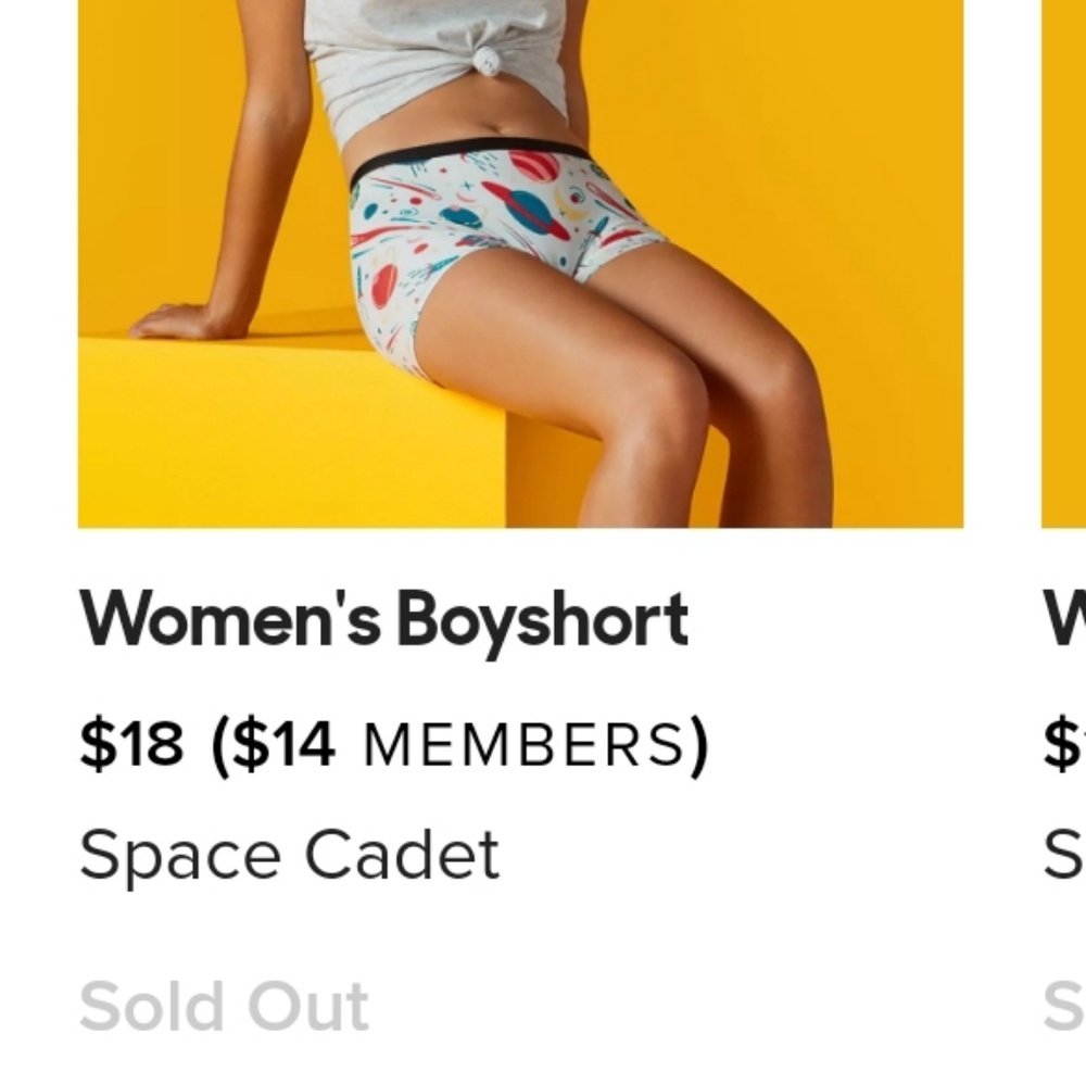 Me undies space cadet womens boyshort